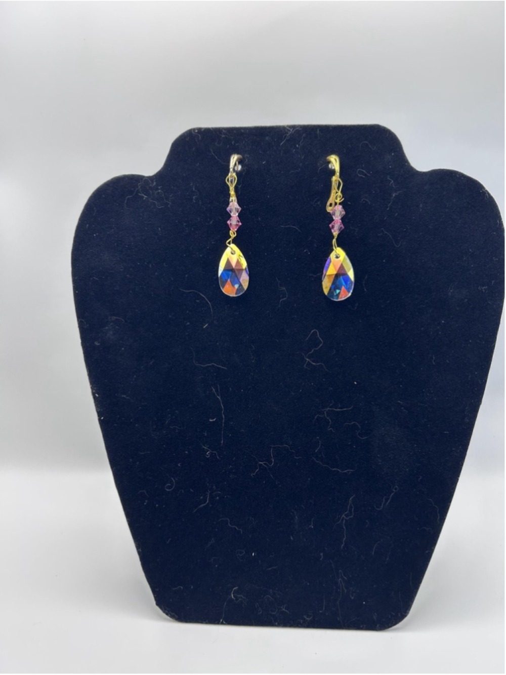 Earrings‎ Multicolor Crystal Teardrop Leverback Beaded Dangle Statement Jewelry